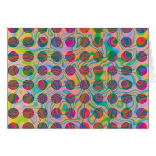 Psychedelic regnbågefläckmönster hälsningskort