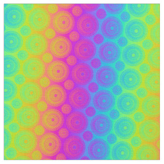 Psychedelic regnbågemedaljonger tyg