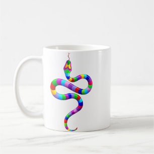 Psychedelic regnbågemugg för orm kaffemugg