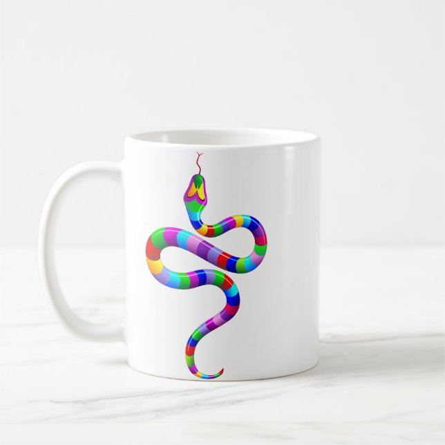 Psychedelic regnbågemugg för orm kaffemugg (Vänster)