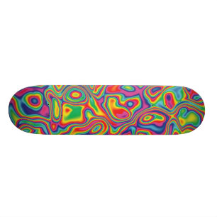 Psychedelic regnbågeoljamönster skateboard bräda 20 cm
