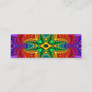 Psychedelic regnbågesmalavisitkort mini visitkort