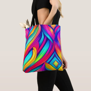 Psychedelic Regnbågsvirvel Tygkasse
