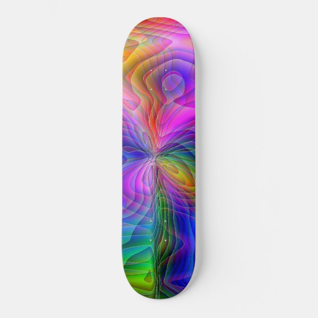 Psychedelic reklamblad skateboard bräda 21,5 cm (Framsida)