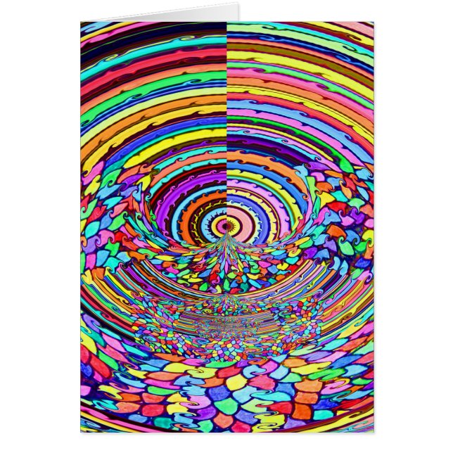 Psychedelic Resa Hälsningskort (Framsidan)