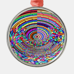 Psychedelic Resa Julgransprydnad Metall