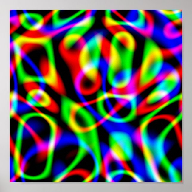 Psychedelic Resa Strings Mörk Poster (Framsidan)