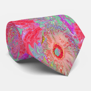Psychedelic Retro Coral Rainbow Hibiscus Slips