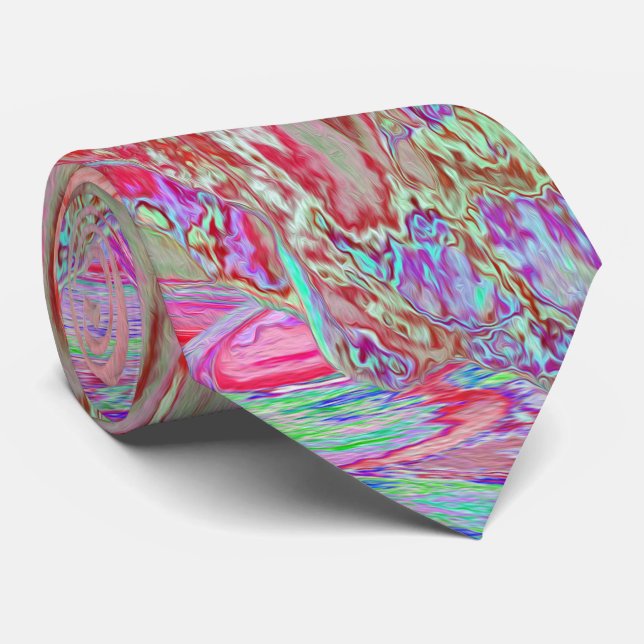 Psychedelic Retro Coral Rainbow Hibiscus Slips (Rullad)