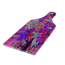 Psychedelic Retro Crimson och Magenta Wildblommor