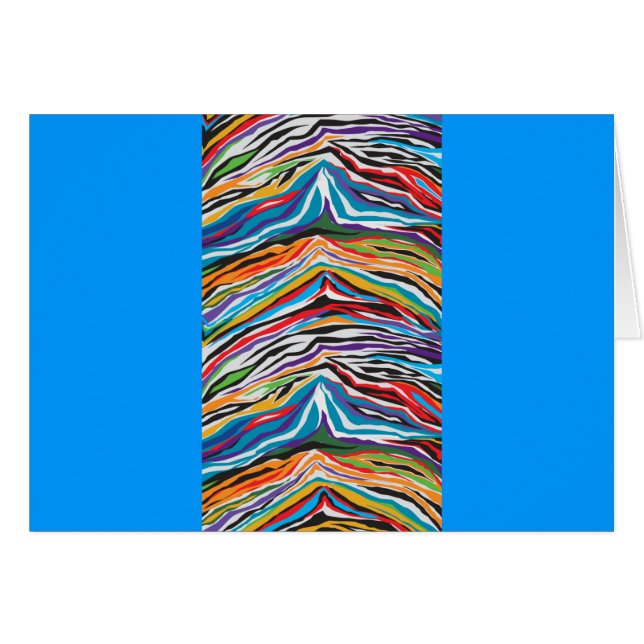 Psychedelic Retro Hälsningskort (Framsidan Horizontal)