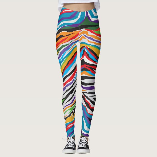 Psychedelic Retro Leggings (Framsida)