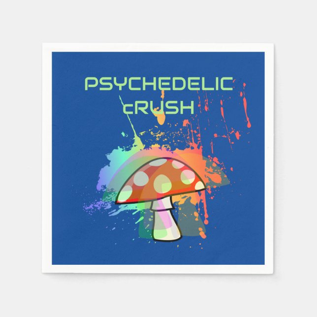 Psychedelic Retro Party som 1969! Pappersservett (Framsidan)