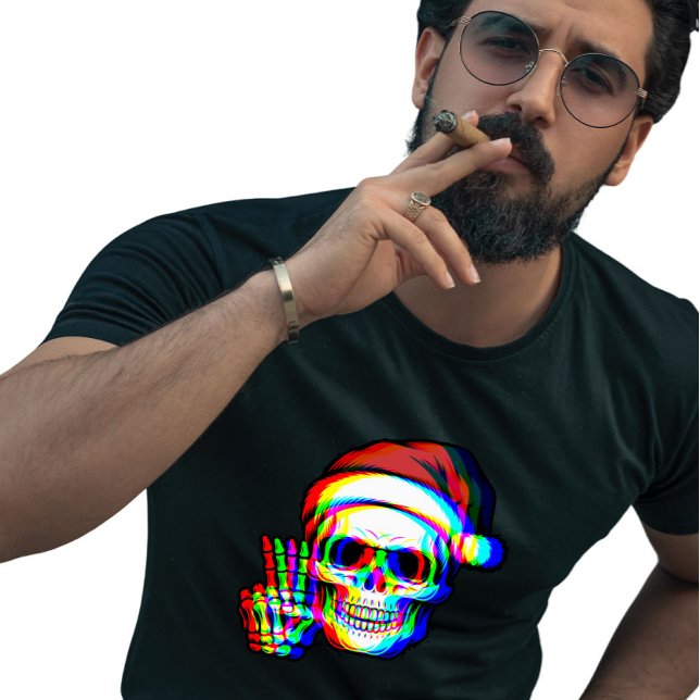 Psychedelic RGB Illusional Trippy Jul T Shirt (Skapare uppladdad)