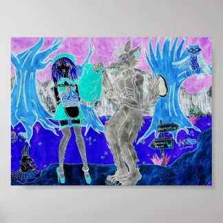 Psychedelic Riding Huva Poster