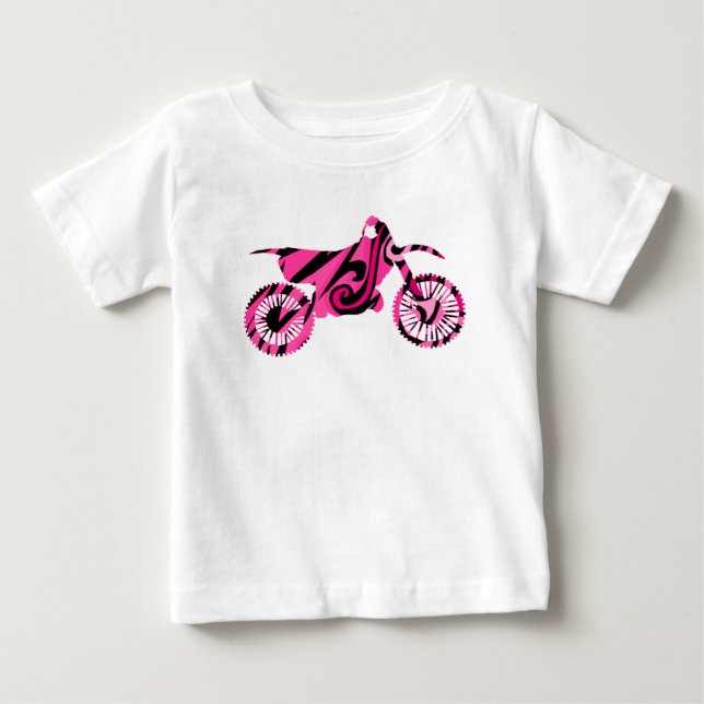 Psychedelic Rosa Dirt Bike Tee (Framsida)
