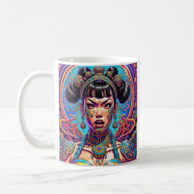 Psychedelic Säg vad! Konst Kaffemugg (Vänster)