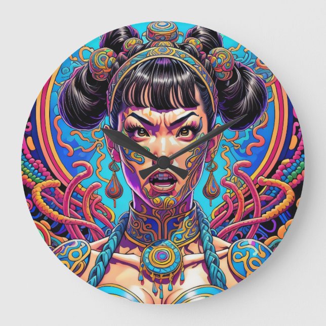 Psychedelic Säg vad! Konst Stor Klocka (Framsida)