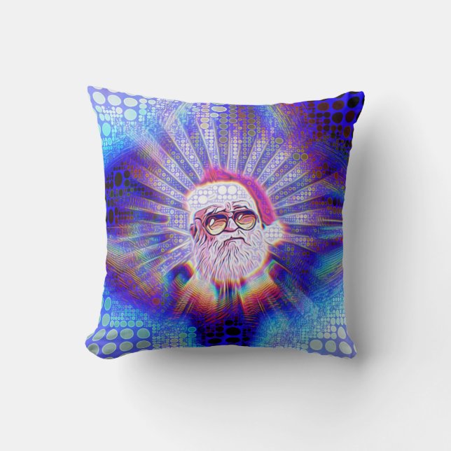 Psychedelic Santa Dekorativ kudde (Framsida)
