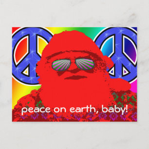 Psychedelic Santa fredvykort Helg Vykort