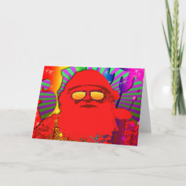 Psychedelic Santa - kalla Yule Helgkort