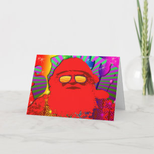 Psychedelic Santa - kalla Yule Helgkort