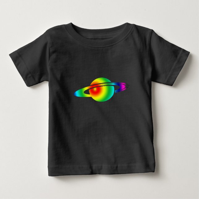 Psychedelic Saturn Tee Shirt (Framsida)