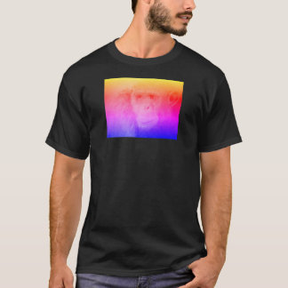 Psychedelic schimpansskjortasvart man t shirt