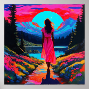 Psychedelic Scottish Ligcape Poster