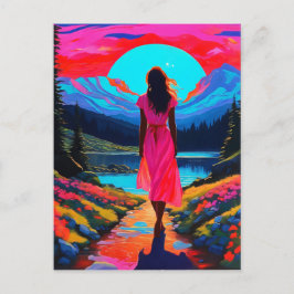 Psychedelic Scottish Ligcape Vykort