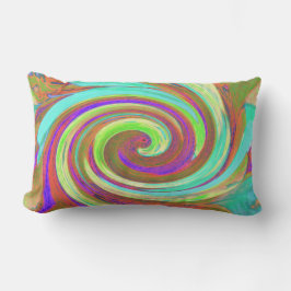 Psychedelic Shock rosa and Lime Green Garden Flowe Lumbarkudde