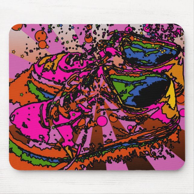 Psychedelic Shoes Mousepad Musmatta (Framsidan)