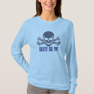 psychedelic skalle och crossbones t shirt