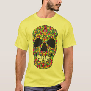 Psychedelic skalle tee shirt