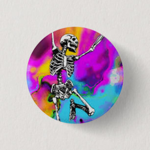 Psychedelic skelett knapp