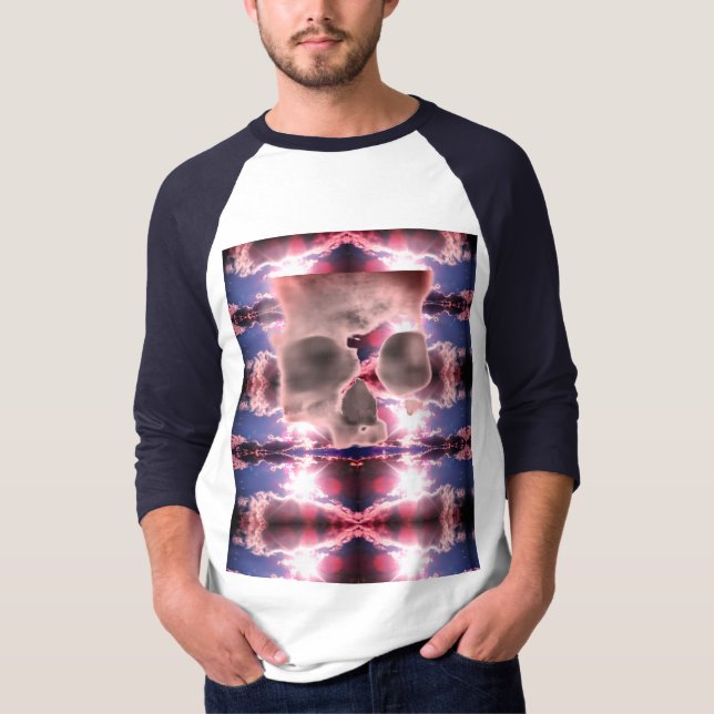 Psychedelic Skully bästa roligt T Shirt (Framsida)