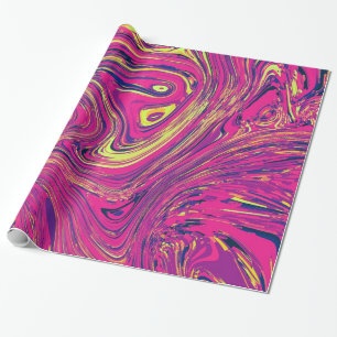 Psychedelic slående in papper presentpapper
