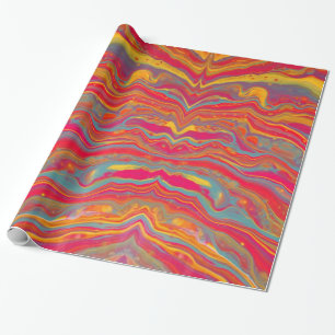 Psychedelic slående in papper presentpapper