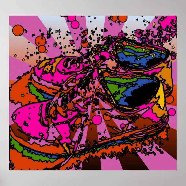 Psychedelic Sneaker Poster (Framsidan)