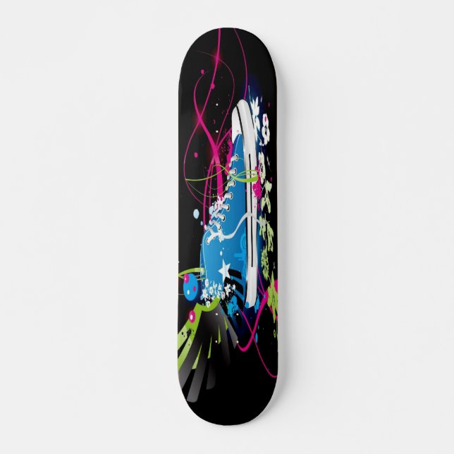 Psychedelic Sneaker Shoe Skateboard (Framsida)