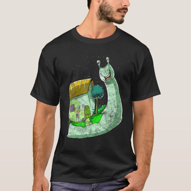 Psychedelic Snigel Inspired Trippy Slug Related Su T Shirt (Framsida)