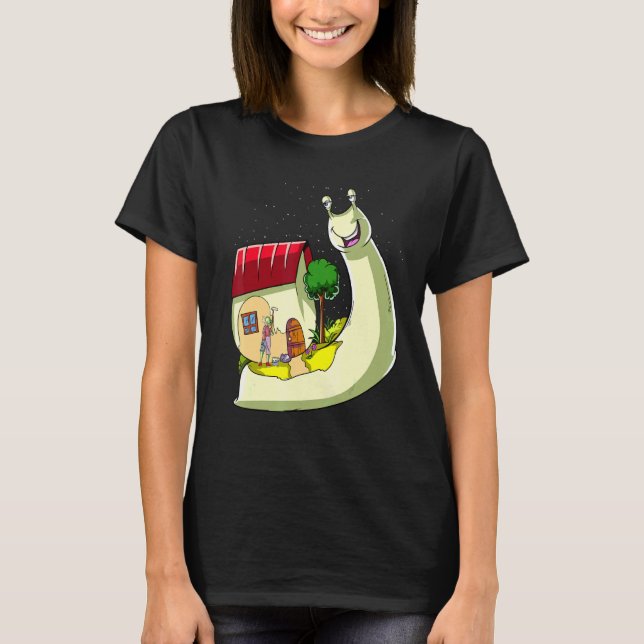 Psychedelic Snigel Inspired Trippy Slug Related Su T Shirt (Framsida)