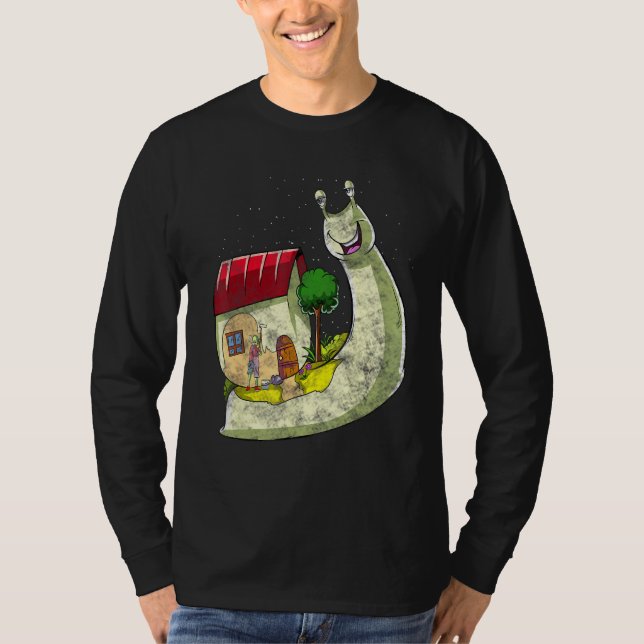 Psychedelic Snigel Inspired Trippy Slug Related Su T Shirt (Framsida)