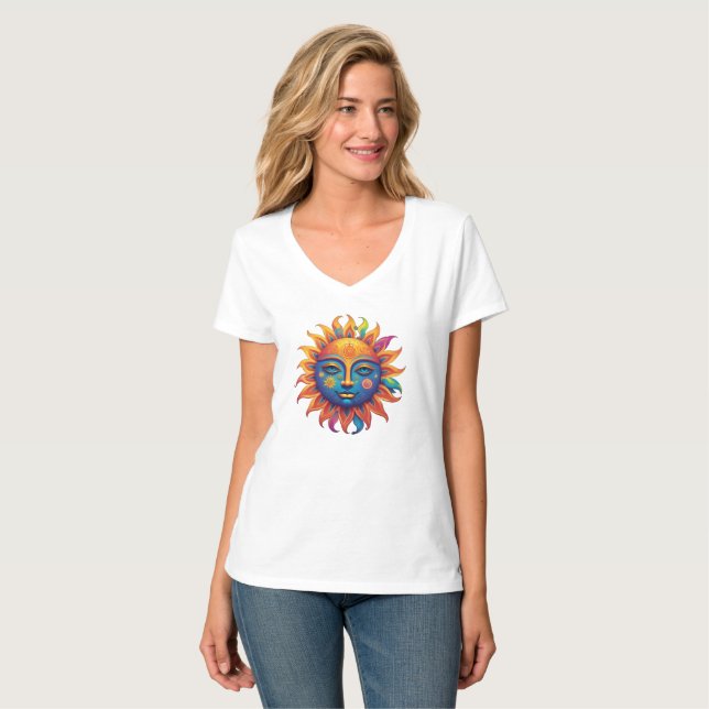 Psychedelic Sol T Shirt (Hel framsida)