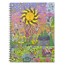 PSYCHEDELIC SOLNEDGÅNG ANTECKNINGSBOK