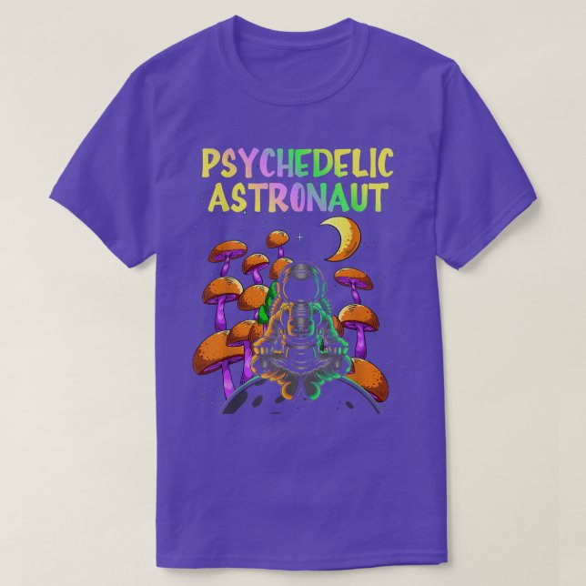Psychedelic Space Astronaut Psychonaut  T Shirt (Design framsida)