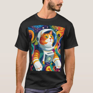 Psychedelic Space Cat Astronaut – Trippy Cosmic Ar T Shirt
