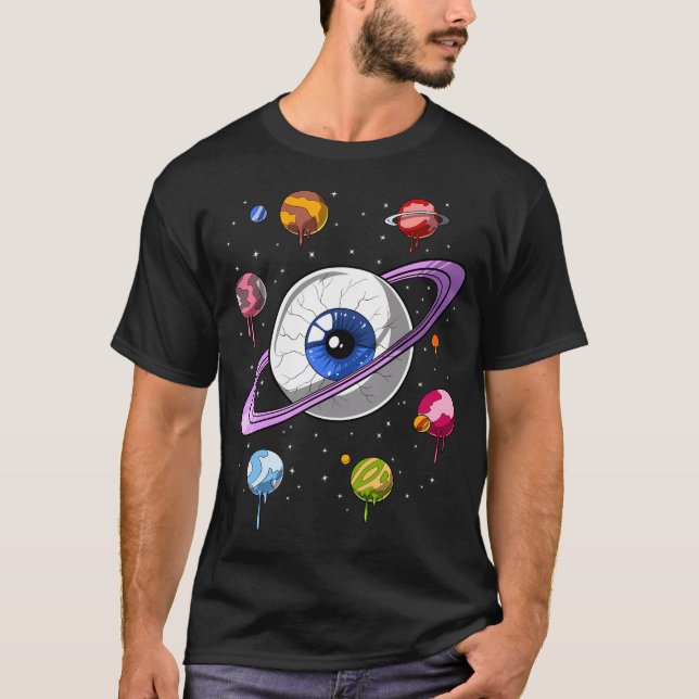 Psychedelic Space Eye T Shirt (Framsida)