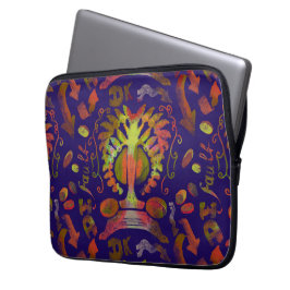 Psychedelic Spegel Symmetry Abstrakt Art Laptop Fodral