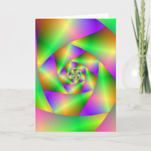 Psychedelic spiral för hälsningkort kort